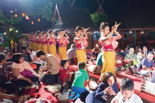 Tour guests enjoying the Thai landscape